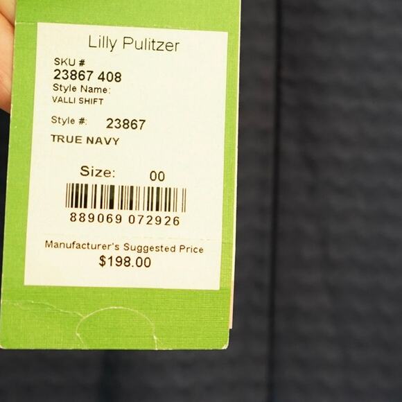 NEW Lilly Pulitzer Valli Shift Dress True Navy Womens Size 00 - Picture 10 of 10